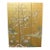 Vintage Japanese Gilt , Figural & Floral Hand Painted 3-Panel Screen C1940 For Sale