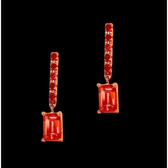 Metal Rubellite Tourmaline Ruby Earrings 14k Gold 1.25 TCW Certified For Sale - Image 7 of 18