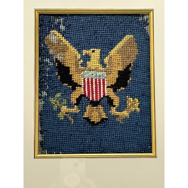 Mid 20th Century American Eagle Needlepoint For Sale - Image 5 of 5