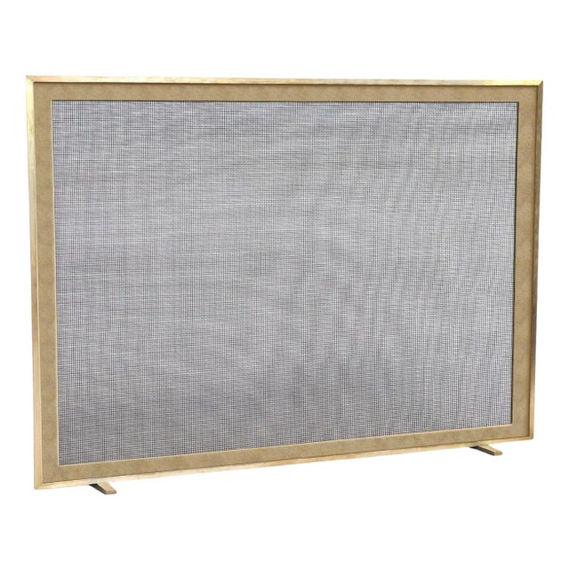 Aged Gold Bleeker Fireplace Screen Iron For Sale