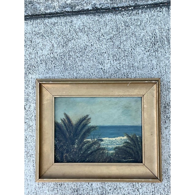 Vintage Original Seascape Oil Painting For Sale - Image 11 of 12