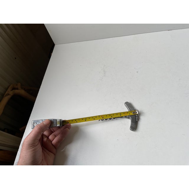 Antique Art Nouveau Corkscrew in Pewter and Steel, 1890s For Sale - Image 5 of 7