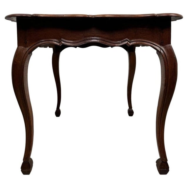 Antique French Oak Writing Table, 1900s For Sale - Image 9 of 12