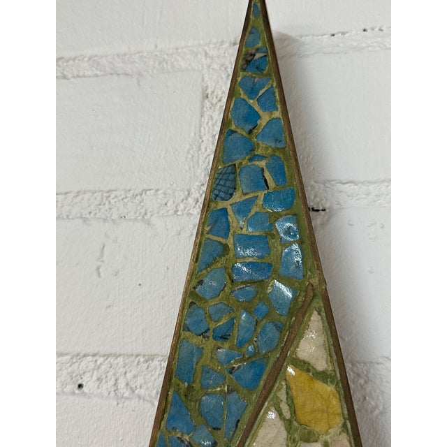 1950s 1950s Custom Brass Mosaic Wall Sconces - a Pair For Sale - Image 5 of 12
