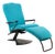 Italian Chaise Longue in Painted Metal and Padded Fabric, 1970s For Sale