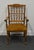 American Ethan Allen Heirloom Nutmeg Maple Colonial Early American Spindleback Dining Arm Chair 10-6100a For Sale - Image 3 of 12