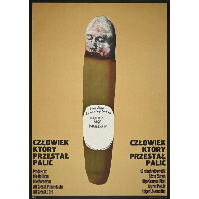 Tage Danielsson is an original poster realized by Marcin Jan Mroszczak (Katowice, 1950) in 1974. Good condition. Hand-...