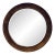 Jonathan Charles Modern Mahogany Finished Round Hamilton Wall Mirror For Sale