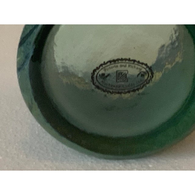 The glass features an unusual faux stone pattern. The label also have the names Victoria & Richard.