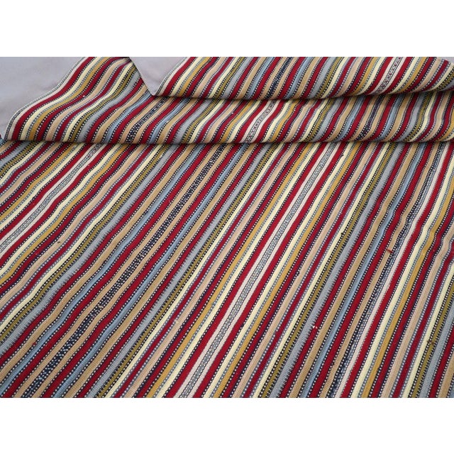 Brick Red Galerie Shabab Collection Mid-20th Century Turkish Flatweave Kilim Room Size Carpet For Sale - Image 8 of 8