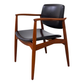 Danish Teak Captains Chair by Erik Buch for Ørum, 1960s For Sale