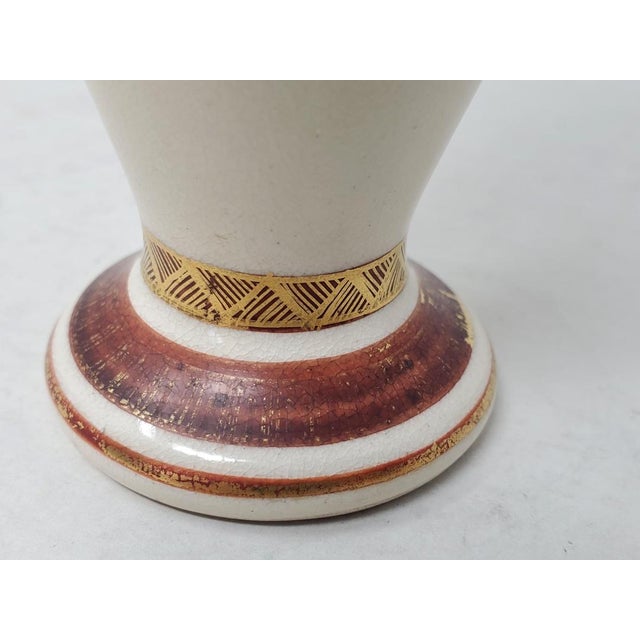 Antique Japanese Satsuma 6" Vase - Late Meiji Era - Geisha - Attendant - Tree - Leaves For Sale - Image 10 of 18