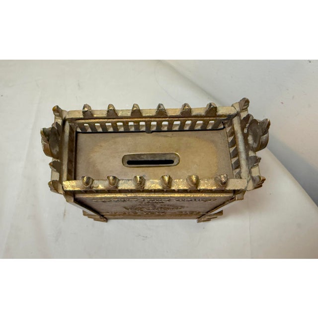 Brass Rare Antique J. & E. Stevens Cast Iron Jarmulowsky Banking House Still Coin Bank For Sale - Image 8 of 14