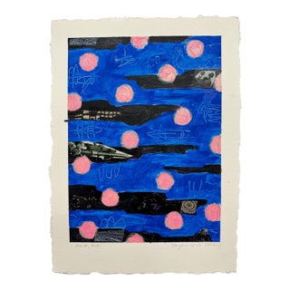 Bab #1 Blue, Original Painting by Ben Junta For Sale