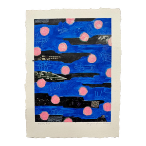 Bab #1 Blue, Original Painting by Ben Junta