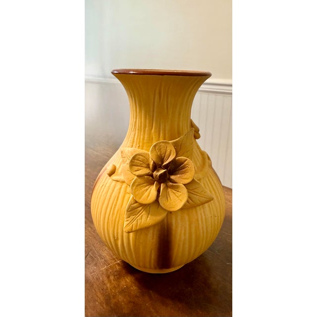 Ochre Yellow Dogwood Vase For Sale - Image 11 of 12