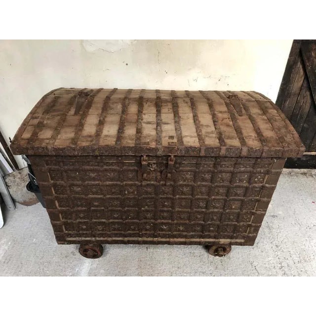 19th Century Indian Hardwood Travel Box For Sale - Image 3 of 9