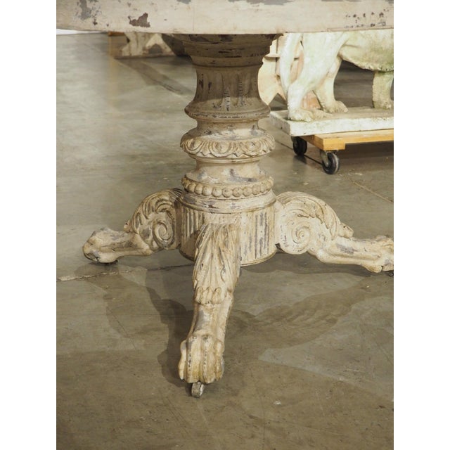 Early 19th Century Painted French Gueridon Center Table With Saint-Anne Marble For Sale - Image 18 of 18