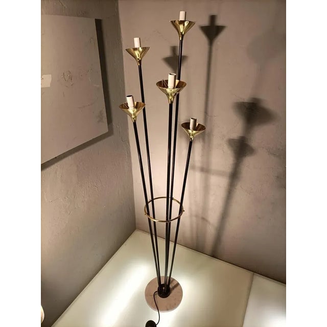 Iron, Brass & Marble Alberello Floor Lamp from Stilnovo For Sale - Image 12 of 18