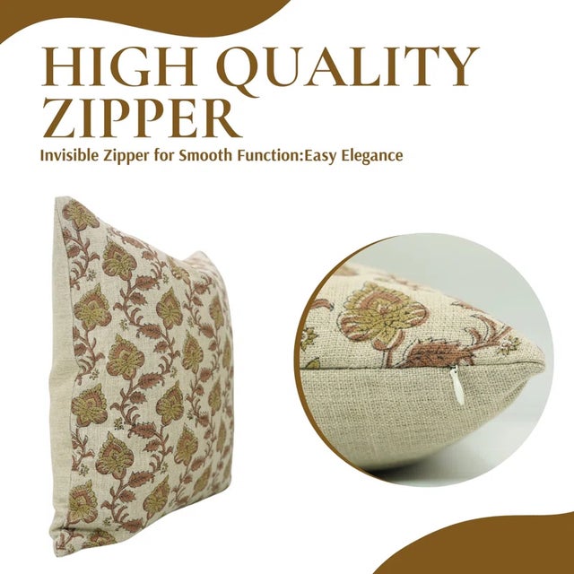 Bring timeless charm and artistic flair to your home with this handmade block print cushion cover, featuring the elegant...