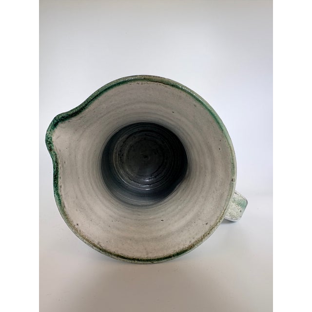 Mid-Century Modern Rustic Earthenware Jug with Floral Pattern by Albert Thiry for Vallauris, 1960s For Sale - Image 6 of 7