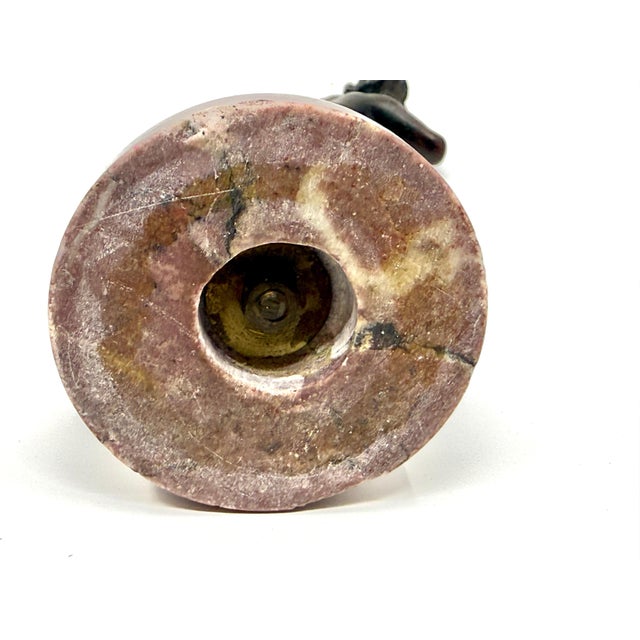 Figurative Early 20th Century Grand Tour Neoclassical Minauture Bronze Mounted on Beautiful Rouge Marble Base For Sale - Image 3 of 18