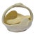 1960s Vintage Lenox Swan Basket Tan Fine Bone Ceramic 24k Gold Mark Bowl For Sale