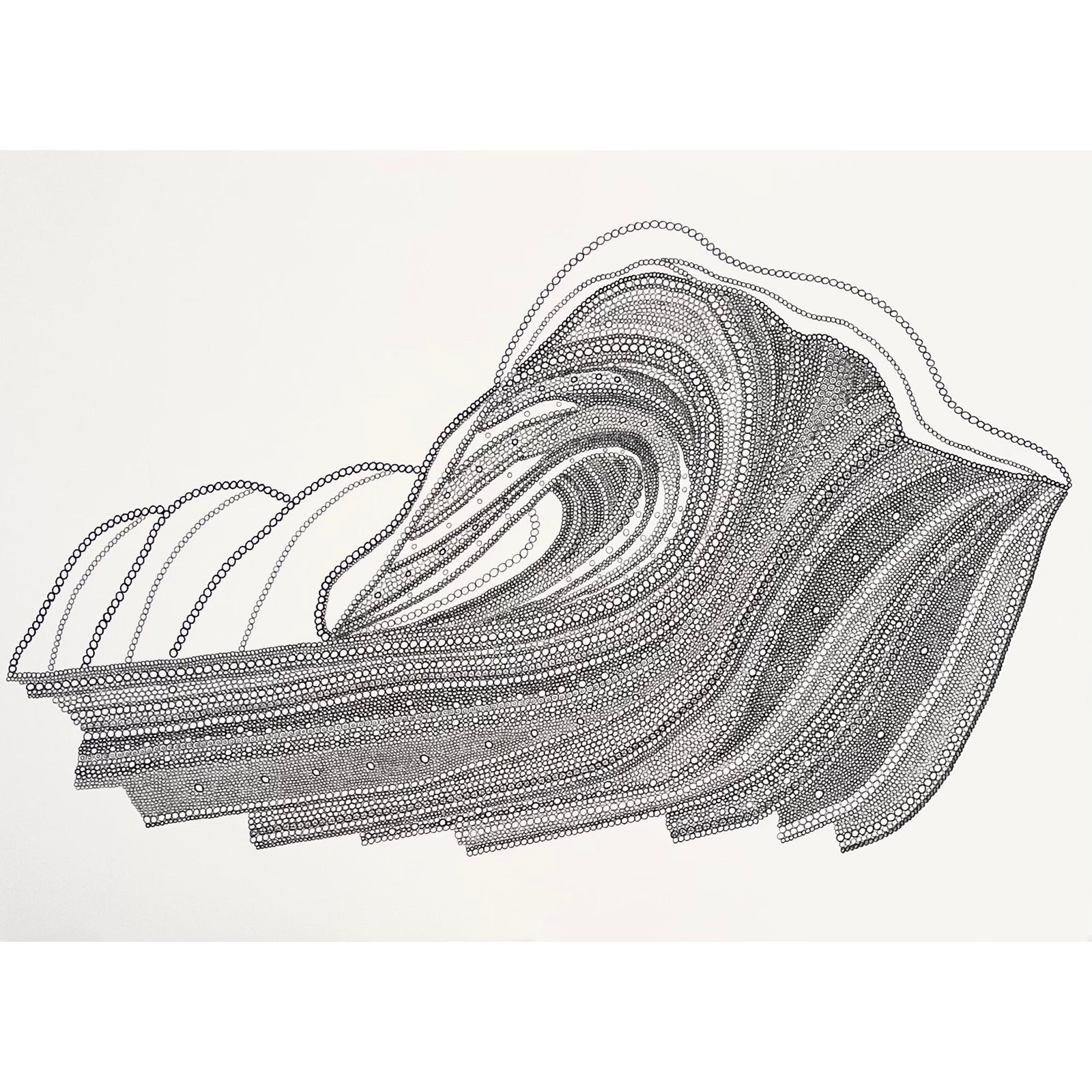 Original Contemporary Minimalist Abstract Wave Drawing 1 by Sarah