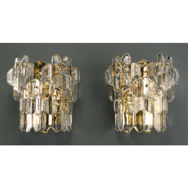 Gold Vintage Model Palazzo Wall Lights by J.T. Kalmar for Kalmar, 1970s, Set of 2 For Sale - Image 8 of 8