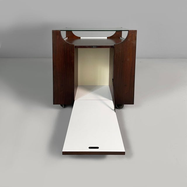 1960s Mid-Century Modern Italian Cubobar Bar Cart by Bruno Munari for Stildomus, 1960s For Sale - Image 5 of 18