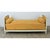 A lovely 19th-century French daybed crafted in the Louis XVI style. The wooden bedframe has a painted finish that has...