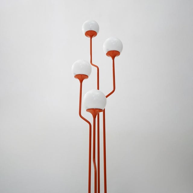 4-Light Floor Lamp in Glass and Metal from Reggiani, 1970s For Sale - Image 9 of 13