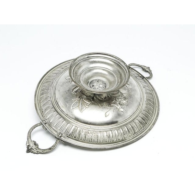 Metal German Art Nouveau Bowl on Stand from WMF, 1900s For Sale - Image 7 of 18