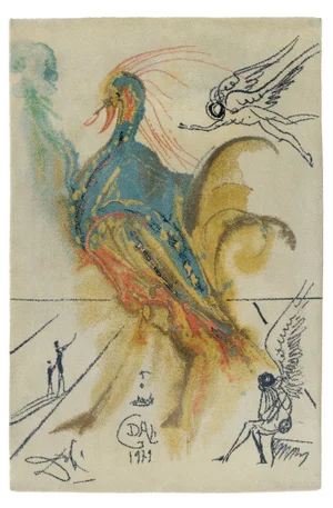 Le Grand Pavon Wool Carpet after Salvador Dali