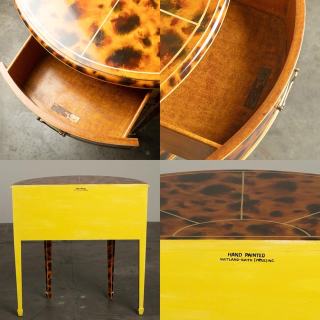 1980s Maitland Smith FAUX-Tortoise-Shell Console Table ‘Trompe L'oeil’ Masterpiece For Sale - Image 18 of 18