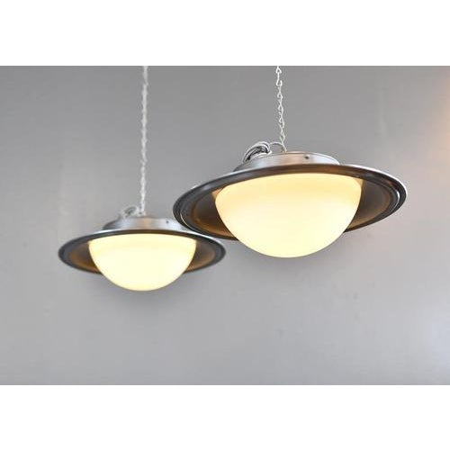 UFO Pendant Light by Adolf Meyer for Zeiss Ikon, 1930s For Sale - Image 3 of 13