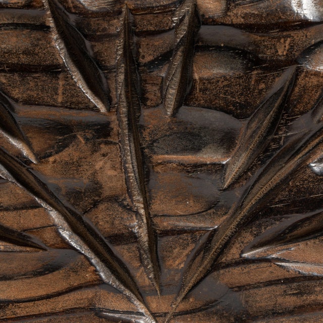 Early 20th Century Dark Brown Spanish Hand-Carved Wood Box For Sale - Image 12 of 15