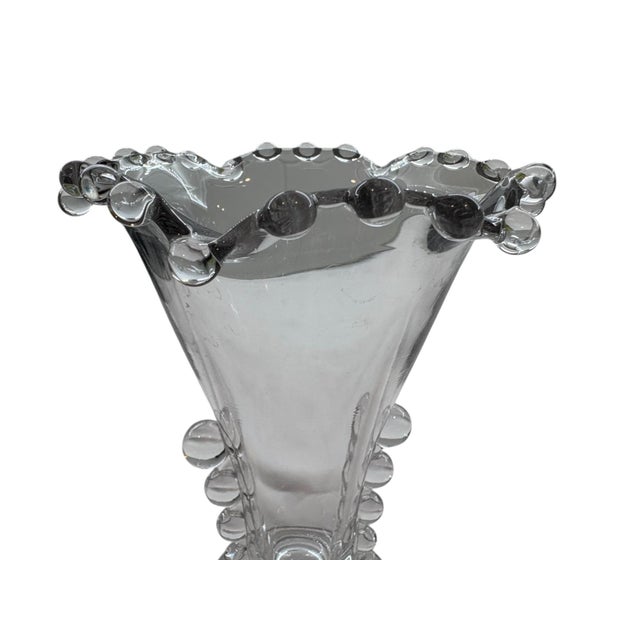 Imperial Glass Candlewick Crimped Flower Vase For Sale - Image 13 of 15