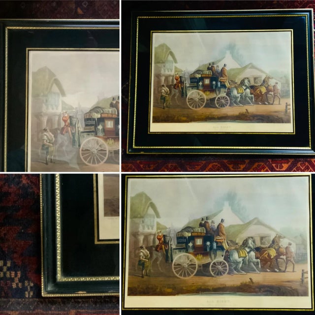 …A captivating piece of English transportation history, this beautifully framed vintage lithograph titled "All Right"...