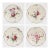 Set of 4 Antique Strasbourg French Faience Floral Plates For Sale