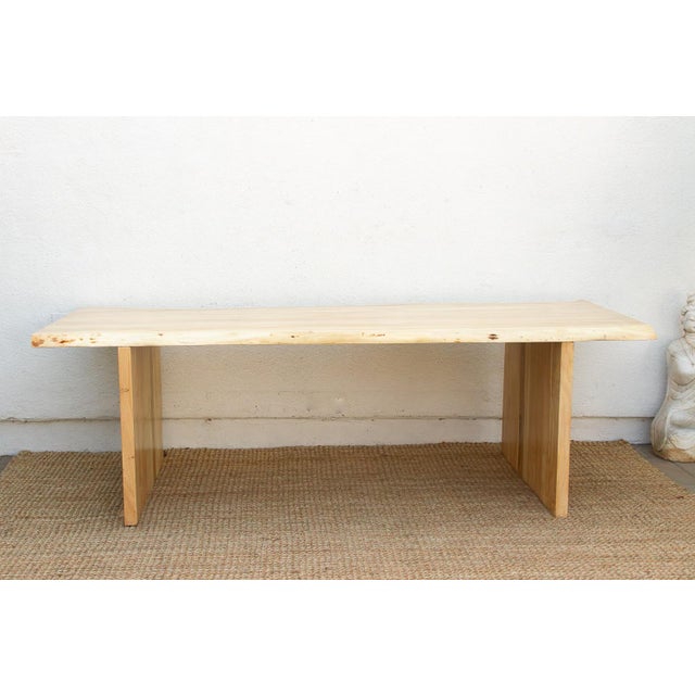 Sun-Bleached 96" Long Live Edge Table For Sale - Image 12 of 15