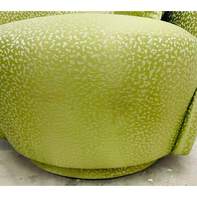 Green 1970s A Pair of a Vintage Parsons Chair and Swivel Chair For Sale - Image 8 of 10
