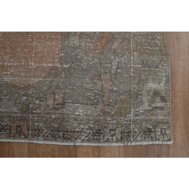 Textile 1970s Vintage Turkish Handmade Wool Cotton Orange Runner Rug For Sale - Image 7 of 11