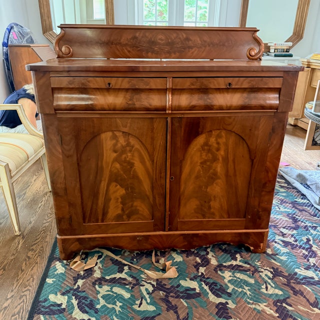 Wood Vintage Flame Mahogany Sideboard For Sale - Image 7 of 7