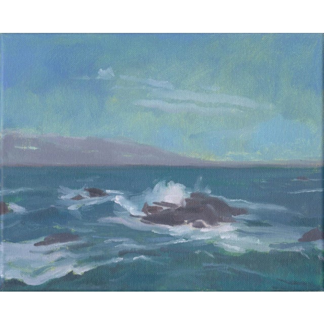 Mendocino Coast, Set of Six Original Oil Paintings by Michelle Farro For Sale In Philadelphia - Image 6 of 9