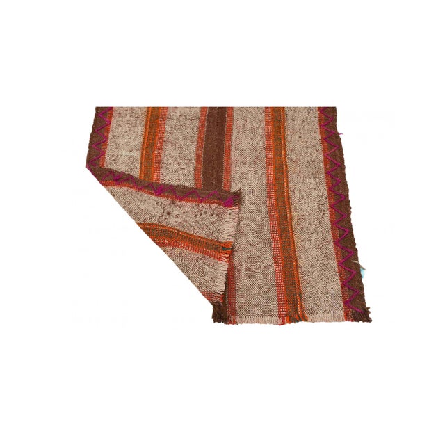 1960s Orange & Brown Vintage Kilim Runner - 2`5″ X 6`11″ Ft. For Sale - Image 5 of 6
