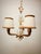 Brass and Murano Chandelier with Silk Lampshades, 1950s For Sale - Image 14 of 18