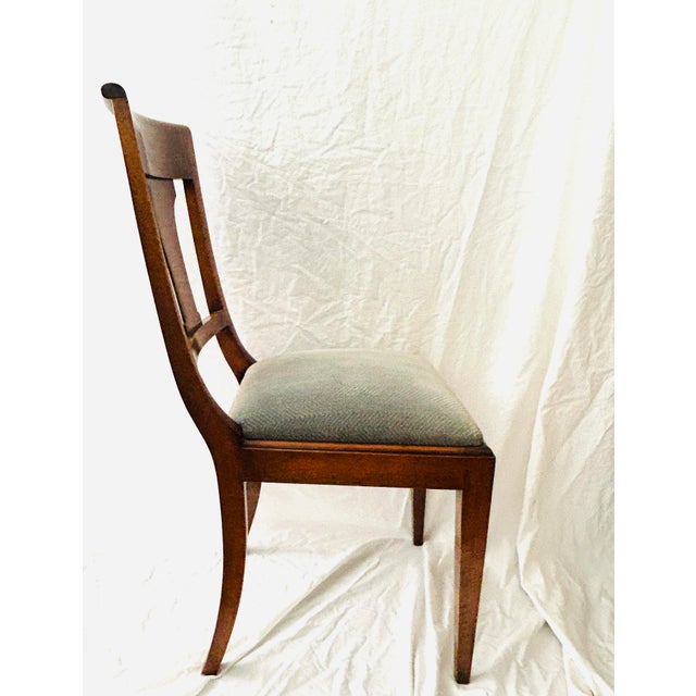 Vintage Hollywood Regency Mahogany T Back Chair For Sale - Image 4 of 6