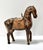 Indian Vintage Carved Wood Horse Sculpture With Brass Inlay For Sale - Image 3 of 10