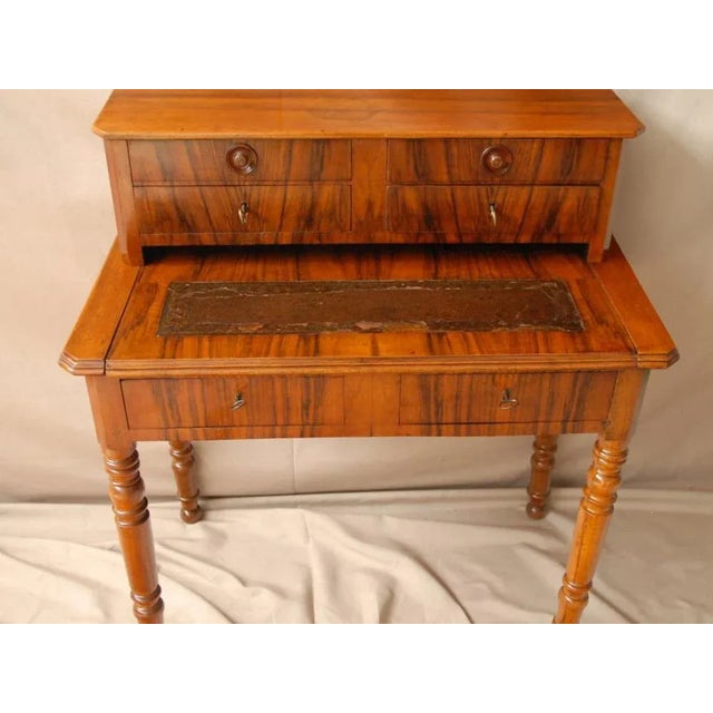 Wood French Desk with Castle, 1860 For Sale - Image 7 of 12